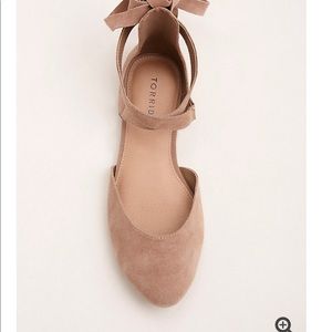 Torrid D’Orsay Suede Ankle Wrap Flats